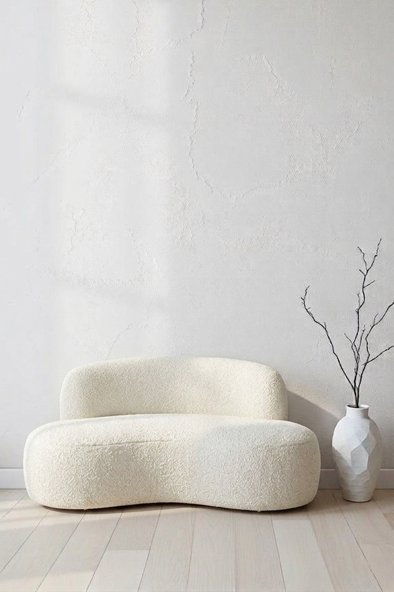 Yasma Boucle Curved Sofa