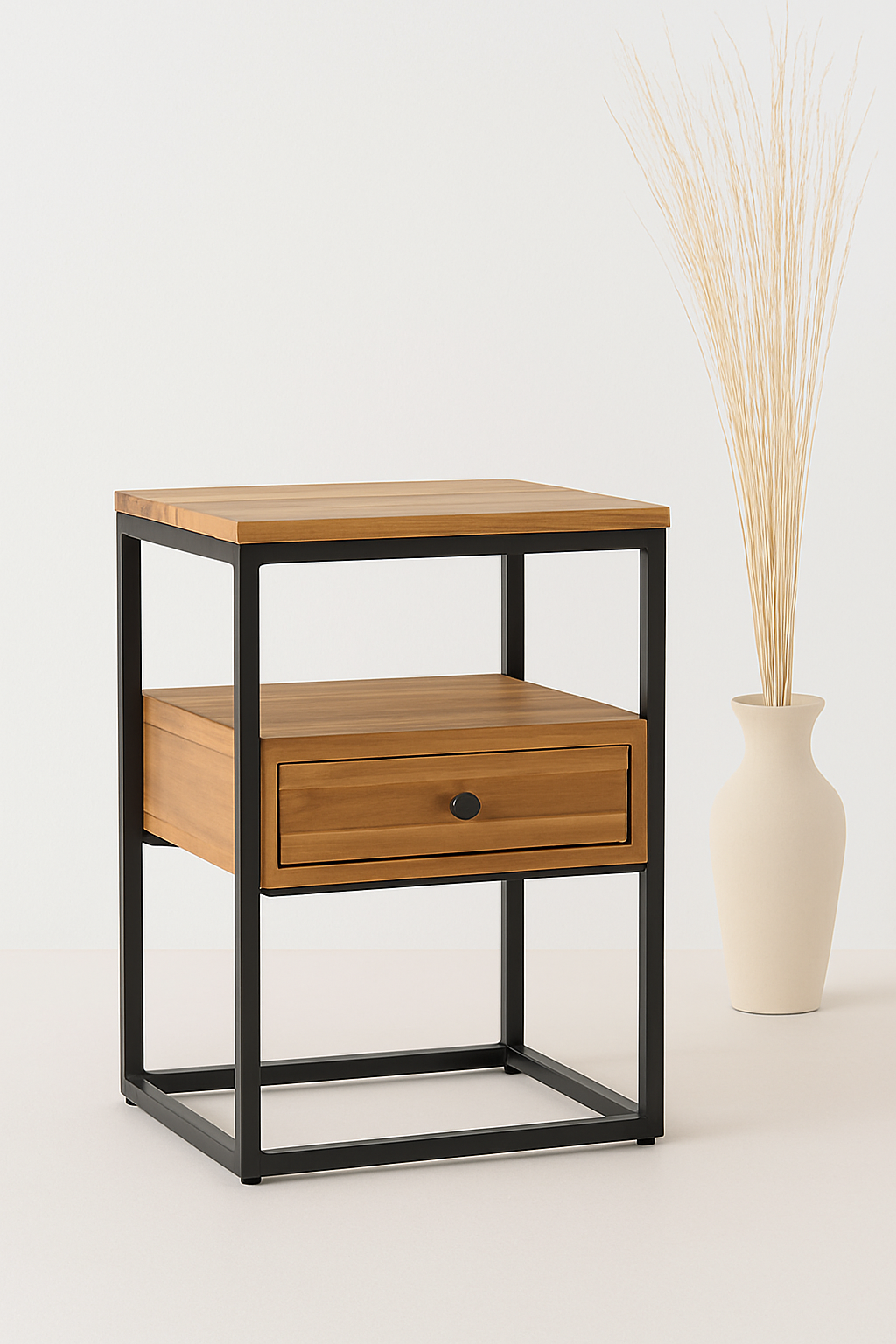 Elvira Industrial BedSide Table