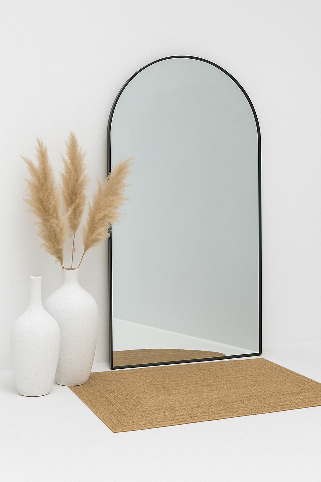 XL Black Arch Full Length Mirror