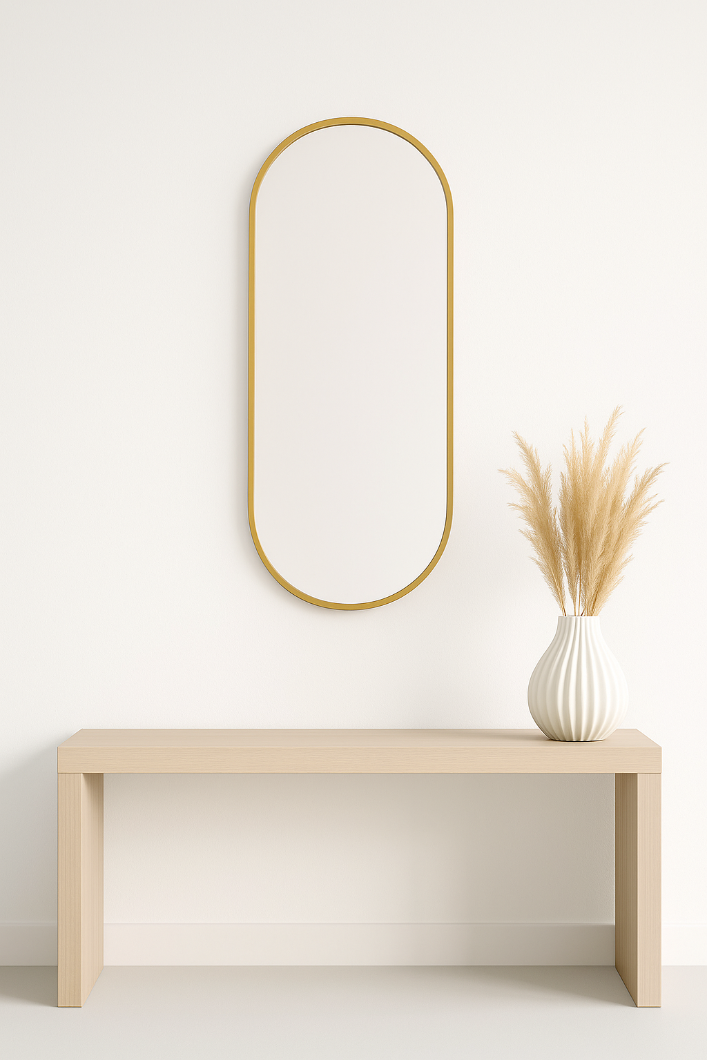 Gold Oval Wall Mirror